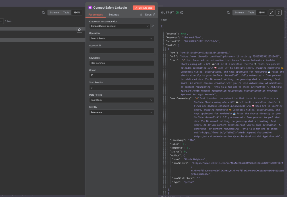 Search workflow